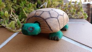 tortuga cabeza movil pintada ideas locas bricolaje juguete